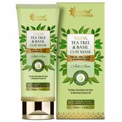 4 - Oriental Botanics Neem Tea Tree & Basil Clay Mask,  100 g  for Oil Free Clear & Nourished Skin 