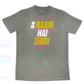 1 - MuscleBlaze T-Shirt Naam Hai Ziddi,  Grey  XL 