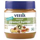 Veeba Natural Peanut Butter Unsweetened,  340 g  Crunchy 