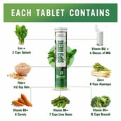 contains - Azani Active Nutrition Super Greens, 15 tablet(s) Green Lime