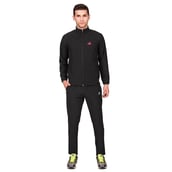 3 - Fitinc Men's Polycotton Regular Fit Track Suit with Two Zipper Pockets,  Black  Medium 