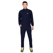 4 - Fitinc Men's Polycotton Regular Fit Track Suit with Two Zipper Pockets,  Navy Blue  Large 