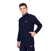 6 - Fitinc Men's Polycotton Regular Fit Track Suit with Two Zipper Pockets,  Navy Blue  Large 
