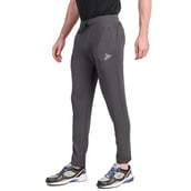 5 - Fitinc Dobby Stretchable Trackpant for Men with Two Zipper Pockets, Grey XL
