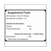 supplement - Healthfarm Elite Series Beta Alanine,  Unflavoured  0.22 lb 