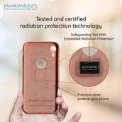 6 - Envirocover Silicon Back Cover for Apple iPhone XR,  with Radiation Protection Technology (Pink) 