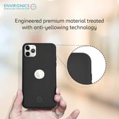 3 - Envirocover Silicon Back Cover for Apple iPhone XI Pro,  with Radiation Protection Technology (Black) 