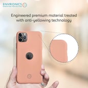 5 - Envirocover Silicon Back Cover for Apple iPhone XI Pro Max,  with Radiation Protection Technology (Pink) 