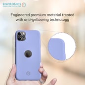 5 - Envirocover Silicon Back Cover for Apple iPhone XI Pro Max,  with Radiation Protection Technology (Purple) 