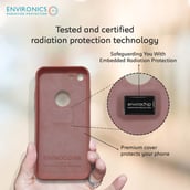 4 - Envirocover Silicon Back Cover for Apple iPhone 7,  with Radiation Protection Technology (Pink) 