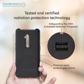 4 - Envirocover Silicon Back Cover for OPPO Reno 2,  with Radiation Protection Technology (Black) 