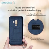 4 - Envirocover Silicon Back Cover for Samsung Galaxy S9 Plus,  with Radiation Protection Technology (Blue) 