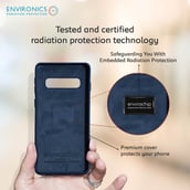4 - Envirocover Silicon Back Cover for Samsung Galaxy S10,  with Radiation Protection Technology (Blue) 