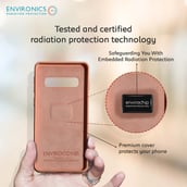 4 - Envirocover Silicon Back Cover for Samsung Galaxy S10,  with Radiation Protection Technology (Pink) 