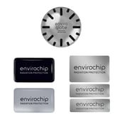 2 - Envirochip Immunity Booster + Radiation Protection Platinum Pack,  for Family - Enviroglobe for Home Radiation Purification (1) + Mobile (2) + Laptop (1) Silver 