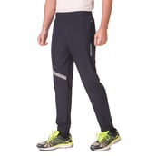 1 - Fitinc NS Polycotton Lycra Jogger with Both Side Zip Pockets,  Navy Blue  Large 