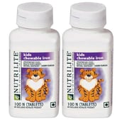 1 - Amway Nutrilite Kids Chewable Iron - Pack of 2,  100 tablet(s) 