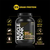 3 - Muscle Monk Combo of Intense Whey with 1KG Intense Mass Gainer Royal Chocolate,  2.2 lb  Creamy Vanilla 