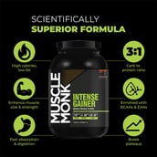 3 - Muscle Monk Intense Mass Gainer with Pre-Workout Green Apple, 30 Servings, 300g,  2.2 lb  Royal Chocolate 