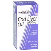 HealthAid Cod Liver Oil 1000mg, 30 capsules