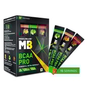 1 - MuscleBlaze BCAA Pro,  15 sachets/pack  15 Servings  (15 Stick Pack )Watermelon, Fruit Splash & Green Apple 