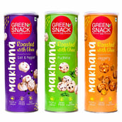 The Green Snack Co. Makhana,  Variety Combo (65g x 4, 120g x 2)  6 Piece(s)/Pack 