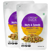 1 - The Green Snack Co. Nuts And Seeds Immunity Mix - Pack of 4, Turmeric & Garlic 70 g