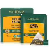 3 - VAHDAM Detox Kahwa Green Tea,  15 Piece(s)/Pack  Natural 