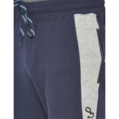 3 - Fitinc Striped Slim Fit Cotton Trackpant for Men,  Navy Blue  XXL 