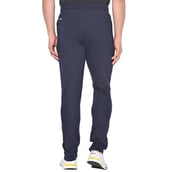 5 - Fitinc Cotton Double Strip Designed Trackpant with Both Side Zipper,  Navy Blue  XL 