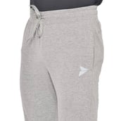 4 - Fitinc Cotton Double Strip Designed Trackpant with Both Side Zipper,  Grey  Small 