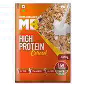 Box - MuscleBlaze High Protein Cereal,  0.4 kg  Unflavoured 