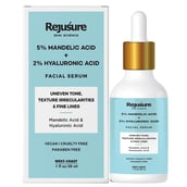 1 - Rejusure Mandelic Acid & Hyaluronic Acid Face Serum, 30 ml Oily & Normal Skin