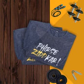 5 - MuscleBlaze Phirse Zidd Kar Gym T-shirt Melange Dryfit,  Grey  XL 