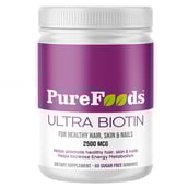 1 - PureFoods Ultra Biotin for Hair Skin and Nails,  60 gummies  Strawberry 
