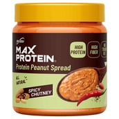 1 - RiteBite Max Protein Peanut Spread,  0.340 kg  Spicy Chutney 