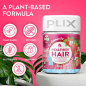 4 - Plix Healthier Hair, 60 gummies Strawberry