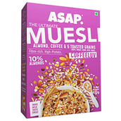 1 - ASAP Ultimate Breakfast Multigrain Muesli,  420 g  COFFEELUV (Almond  Coffee & 5 Toasted Grains) 