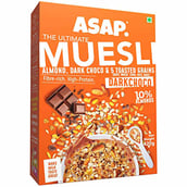 1 - ASAP Ultimate Breakfast Multigrain Muesli,  420 g  DARK CHOCO (Almond  Dark Choco & 5 Toasted Grains) 