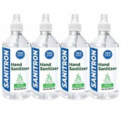 1 - Sanitron Liquid Spray Hand Sanitizer,  75% Isopropyl alcohol (IPA)  4 Piece(s)/Pack  Spray Bottle 