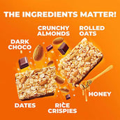 3 - ASAP Healthy Granola Bars,  6 bar(s)  Almond Oats & Dark Choco 