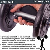 1 - Strauss Weight Lifting Grip,  Black  Free Size 