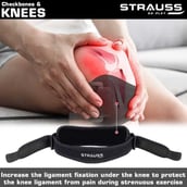 1 - Strauss Pattelar Knee Support,  Black  Free Size 