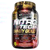 1 - MuscleTech Nitrotech 100% Whey Gold,  2.20 lb  Strawberry 