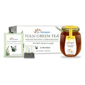 1 - Dr. Morepen Natural & Pure Honey - 250 g, Tulsi Green Tea Combo,  25 Tea Bag(s)  Unflavoured 