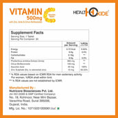 supplement - Health Oxide Vitamin C 500 mg,  60 chewable tablet(s)  Orange 