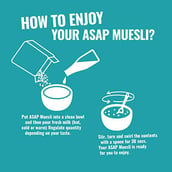 3 - ASAP Ultimate Breakfast Multigrain Muesli (Pack of 2), 420 g BADAMILK (Almond Honey & 5 Toasted Grains)