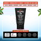 6 - Man Arden 7X Activated Charcoal Peel Off Mask,  100 ml  Infused with Vitamin C & Menthol 