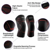 2 - Boldfit Knee Support Cap Brace, Black Small