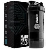 1 - Boldfit Gym Spider Shaker Bottle,  Black  500 ml 